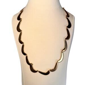 Vintage Gold Toned Boomerang Link Necklace